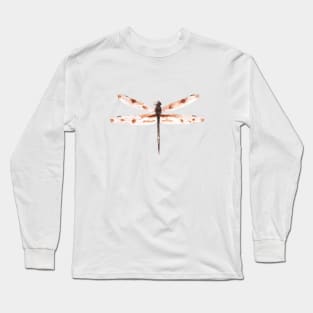 brown dragonfly watercolor Long Sleeve T-Shirt